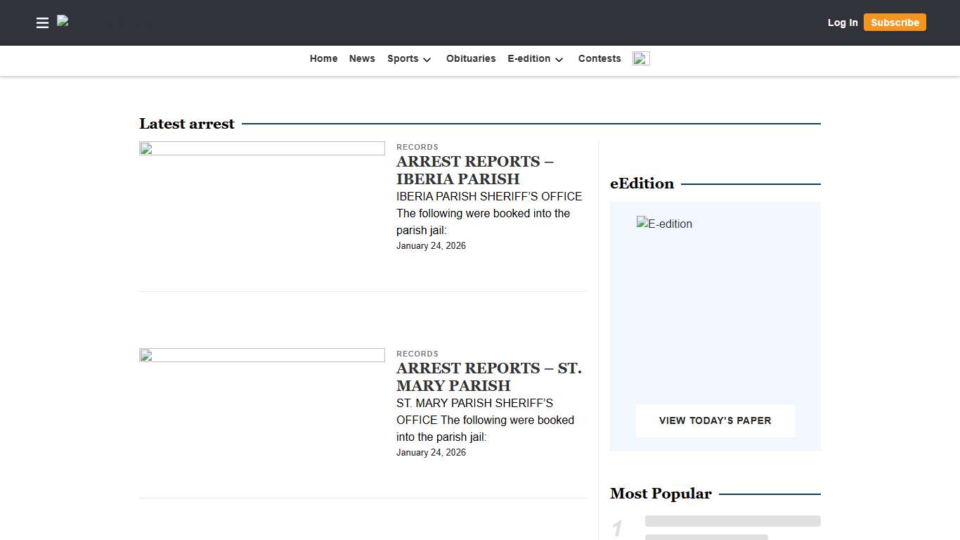 arrest The Daily Iberian
